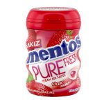 MENTOS PURE FRESH ÇİLEK AROMALI DRAJE SAKIZ 60GR4X12