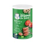 GERBER ORGANİK BUĞDAY VE YULAFLI DOMATES HAVUÇ VE SOĞANLI BEBEK ATIŞTIRMALIĞI 5X35GR